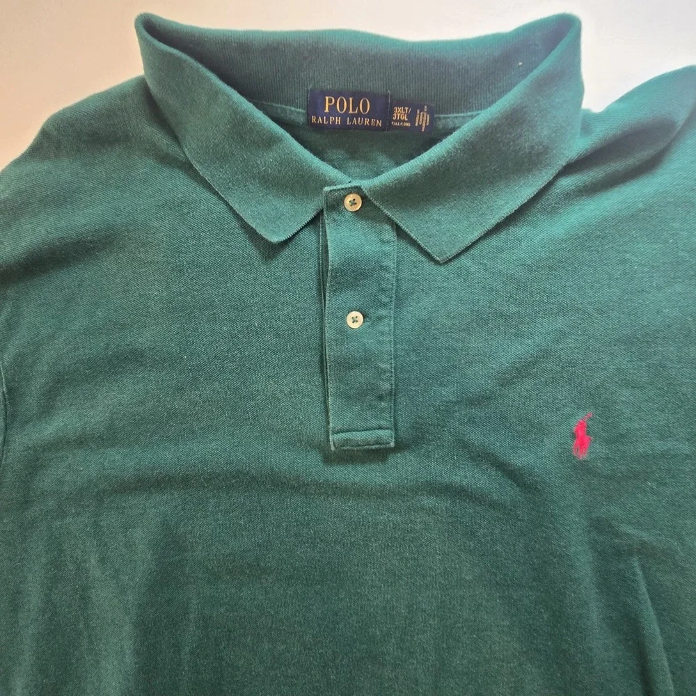 Polo Ralph Lauren Short Sleeve Men's Size 3XLT Tall Pink Pony‎ Lime Green Shirt